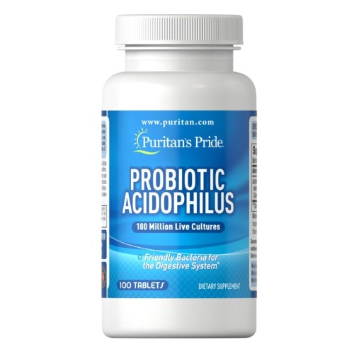 Puritans Pride Probiotic Acidophilus, 100 Tablets